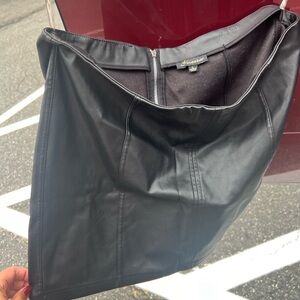 Pleather mini skirt. Lightly used